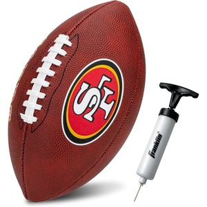 image:imageFranklin Sports NFL Football  Youth Junior Size Football for Kids  Official NFL Team Logo  Colors  Fan Shop BallSan Francisco 49ers