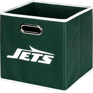 image:imageFranklin Sports NFL Storage Bins  Collapsible Cube Container  Basket  NFL Office Bedroom  Living Room  11x11New York Jets