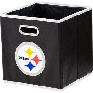 image:imageFranklin Sports NFL Storage Bins  Collapsible Cube Container  Basket  NFL Office Bedroom  Living Room  11x11Pittsburgh Steelers