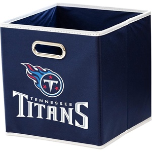 image:imageFranklin Sports NFL Storage Bins  Collapsible Cube Container  Basket  NFL Office Bedroom  Living Room  11x11Tennessee Titans