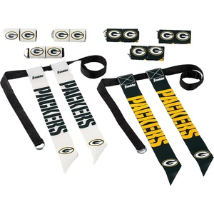 image:imageFranklin Sports NFL Team Flag Football Sets  Belts  Flags  Kids  Adults  Fits Up to 36 Waist  NFL LicensedGreen Bay Packers