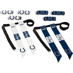 image:imageFranklin Sports NFL Team Flag Football Sets  Belts  Flags  Kids  Adults  Fits Up to 36 Waist  NFL LicensedIndianapolis Colts