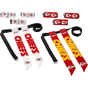 image:imageFranklin Sports NFL Team Flag Football Sets  Belts  Flags  Kids  Adults  Fits Up to 36 Waist  NFL LicensedKansas City Chiefs