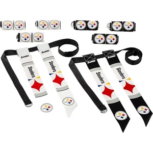 image:imageFranklin Sports NFL Team Flag Football Sets  Belts  Flags  Kids  Adults  Fits Up to 36 Waist  NFL LicensedPittsburgh Steelers