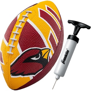 image:imageFranklin Sports NFL Team Footballs  Rubber Youth Mini Balls for All Teams  Kids 85 Football  Air Pump Sets  Official NFL LicensedArizona Cardinals
