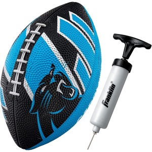image:imageFranklin Sports NFL Team Footballs  Rubber Youth Mini Balls for All Teams  Kids 85 Football  Air Pump Sets  Official NFL LicensedCarolina Panthers