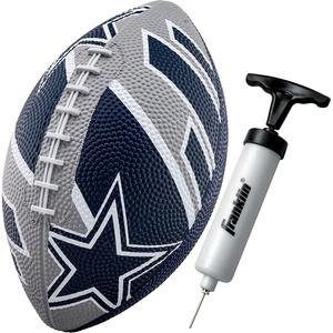 image:imageFranklin Sports NFL Team Footballs  Rubber Youth Mini Balls for All Teams  Kids 85 Football  Air Pump Sets  Official NFL LicensedDallas Cowboys