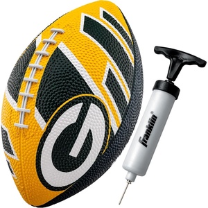 image:imageFranklin Sports NFL Team Footballs  Rubber Youth Mini Balls for All Teams  Kids 85 Football  Air Pump Sets  Official NFL LicensedGreen Bay Packers