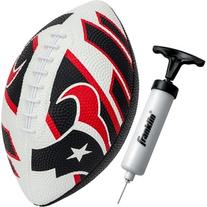 image:imageFranklin Sports NFL Team Footballs  Rubber Youth Mini Balls for All Teams  Kids 85 Football  Air Pump Sets  Official NFL LicensedHouston Texans