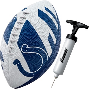 image:imageFranklin Sports NFL Team Footballs  Rubber Youth Mini Balls for All Teams  Kids 85 Football  Air Pump Sets  Official NFL LicensedIndianapolis Colts