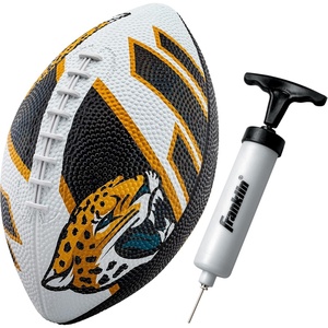 image:imageFranklin Sports NFL Team Footballs  Rubber Youth Mini Balls for All Teams  Kids 85 Football  Air Pump Sets  Official NFL LicensedJacksonville Jaguars