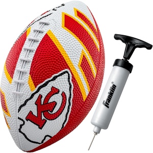 image:imageFranklin Sports NFL Team Footballs  Rubber Youth Mini Balls for All Teams  Kids 85 Football  Air Pump Sets  Official NFL LicensedKansas City Chiefs