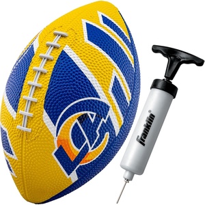 image:imageFranklin Sports NFL Team Footballs  Rubber Youth Mini Balls for All Teams  Kids 85 Football  Air Pump Sets  Official NFL LicensedLos Angeles Rams