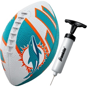 image:imageFranklin Sports NFL Team Footballs  Rubber Youth Mini Balls for All Teams  Kids 85 Football  Air Pump Sets  Official NFL LicensedMiami Dolphins