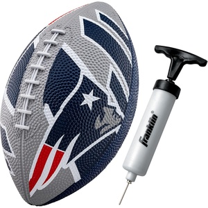 image:imageFranklin Sports NFL Team Footballs  Rubber Youth Mini Balls for All Teams  Kids 85 Football  Air Pump Sets  Official NFL LicensedNew England Patriots