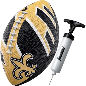 image:imageFranklin Sports NFL Team Footballs  Rubber Youth Mini Balls for All Teams  Kids 85 Football  Air Pump Sets  Official NFL LicensedNew Orleans Saints