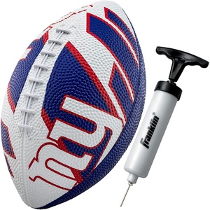 image:imageFranklin Sports NFL Team Footballs  Rubber Youth Mini Balls for All Teams  Kids 85 Football  Air Pump Sets  Official NFL LicensedNew York Giants