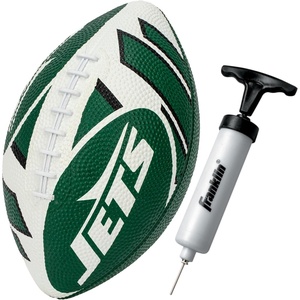 image:imageFranklin Sports NFL Team Footballs  Rubber Youth Mini Balls for All Teams  Kids 85 Football  Air Pump Sets  Official NFL LicensedNew York Jets