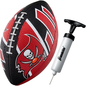 image:imageFranklin Sports NFL Team Footballs  Rubber Youth Mini Balls for All Teams  Kids 85 Football  Air Pump Sets  Official NFL LicensedTampa Bay Buccaneers