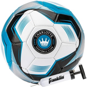 image:imageFranklin Sports Official MLS Team Soccer Balls  Official Size 5 Soccer Balls  Regulation Size  Weight Soccer Ball for Kids  Adults  Boys  Girls Soccer Ball  Air Pump IncludedCharlotte FC 2