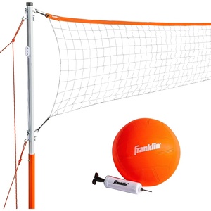 image:imageFranklin Sports Outdoor Volleyball Net Sets  Beach  Backyard Portable Volleyball Net with Poles  Complete Outdoor Volleyball Sets with Net  Volleyball IncludedStarter