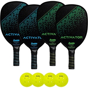 image:imageFranklin Sports Pickleball Paddle and Ball Set  Wooden Pickleball Rackets  Balls  Activator  USAPA Approved  Ball Set4 Player Set  BlueGreen