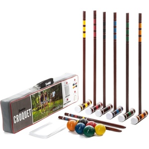 image:imageFranklin Sports Portable Backyard Croquet Sets  Complete 4  6 Player Croquet Sets with Mallets Croquet Balls  Wickets Included  Outdoor Family Lawn Game SetsFamily