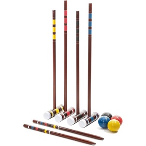 image:imageFranklin Sports Portable Backyard Croquet Sets  Complete 4  6 Player Croquet Sets with Mallets Croquet Balls  Wickets Included  Outdoor Family Lawn Game SetsStarter
