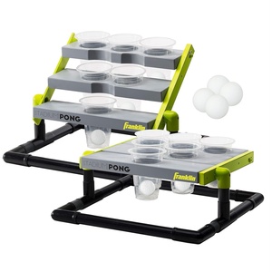 image:imageFranklin Sports Stadium Cup Pong Set  Jumbo 6 Cup Pong Game Set with Cups  Stand  Fun Indoor  Outdoor Tailgate GameOne Size