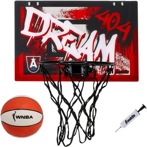image:imageFranklin Sports WNBA Team Over The Door Basketball Hoops  Kids Indoor Mini Basketball Hoop  Ball Set  WNBA Fan Mini HoopsAtlanta Dream
