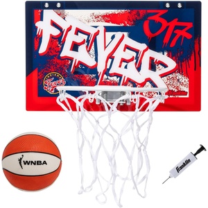 image:imageFranklin Sports WNBA Team Over The Door Basketball Hoops  Kids Indoor Mini Basketball Hoop  Ball Set  WNBA Fan Mini HoopsIndiana Fever