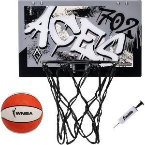 image:imageFranklin Sports WNBA Team Over The Door Basketball Hoops  Kids Indoor Mini Basketball Hoop  Ball Set  WNBA Fan Mini HoopsLas Vegas Aces
