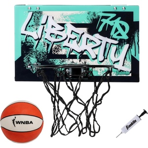 image:imageFranklin Sports WNBA Team Over The Door Basketball Hoops  Kids Indoor Mini Basketball Hoop  Ball Set  WNBA Fan Mini HoopsNew York Liberty