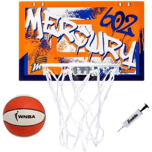 image:imageFranklin Sports WNBA Team Over The Door Basketball Hoops  Kids Indoor Mini Basketball Hoop  Ball Set  WNBA Fan Mini HoopsPhoenix Mercury
