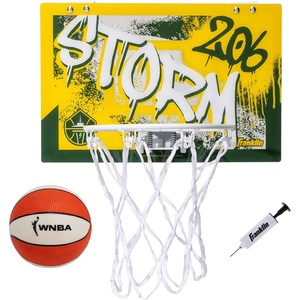 image:imageFranklin Sports WNBA Team Over The Door Basketball Hoops  Kids Indoor Mini Basketball Hoop  Ball Set  WNBA Fan Mini HoopsSeattle Storm