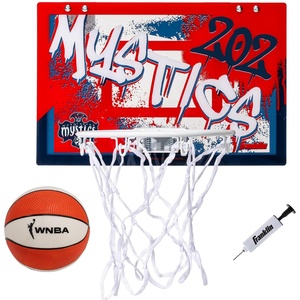 image:imageFranklin Sports WNBA Team Over The Door Basketball Hoops  Kids Indoor Mini Basketball Hoop  Ball Set  WNBA Fan Mini HoopsWashington Mystics