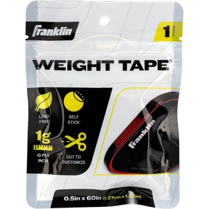 image:imageFranklin Sports Weight Tape for Pickleball Paddles  LeadFree Weighted Adhesive Tape  Customize Pickleball Paddle Weight  1 Roll Included  60 x 05 Inches