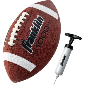 image:imageFranklin Sports Youth  Adult Footballs  Extra Grip 1000 Official Size Junior  Pee Wee Kids  1  12 PacksBrownWhite
