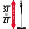 image:imageFranklin Sports 24847 MLB ProGrade Portable Tee  Diamond Hitting Drills TwistLock Height Control AllWeather Fiberglass Post HandRolled Rubber Top Elite Player Choice