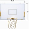 image:imageFranklin Sports Mini Basketball Hoop  Premium Gold Chrome Wall Mounted Backboard Mini Hoop with Rim  Net  Ball Included  Perfect Bedroom Accessory