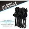 image:imageFranklin Sports Sideline Team Bench  Collapsible Sports Bench  Easy Assembly  Pop Up Black 6 Person  Instant NoAssembly Setup Includes Travel Bag Camping  Tailgate Ready Soccer  Lacrosse Games Holds 225 Lbs