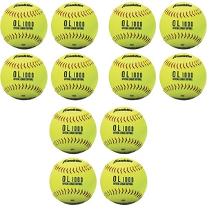 image:imageFranklin Sports Practice Softballs  Youth Softballs Great for Kids  Official Size  Weight Softball  Perfect for Practice  12 Yellow  12 Pack