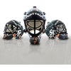 image:imageFranklin Sports NHL Team Logo Mini Hockey Goalie Mask with Case  Collectible Goalie Mask with Official NHL Logos and ColorsSan Jose Sharks
