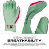 image:imageFranklin Sports MLB Powerstrap Infinite Batting Gloves  MintPink  Youth L