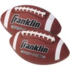 image:imageFranklin Sports Youth Football  1000 Junior Kids Football  Synthetic Leather Youth Junior Ball for Kids  Outdoor AllWeather Construction  Extra Grip  Brown  White Pack of 2