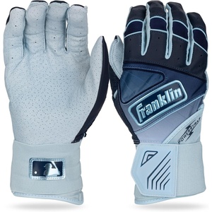 image:imageFranklin Sports MLB Powerstrap Infinite Batting Gloves  Carolina BlueNavy  Adult XL