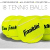 image:imageFranklin Sports Pressureless Tennis Balls  Official Size Low Pressure  Great for Training  Practice  Low Bounce  All Court Surface  Carry Bag Included18 Balls