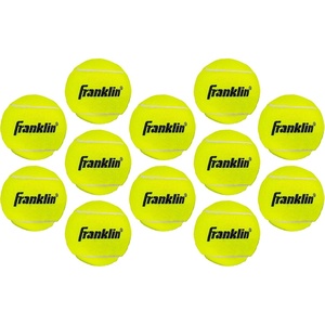 image:imageFranklin Sports Pressureless Tennis Balls  Official Size Low Pressure  Great for Training  Practice  Low Bounce  All Court Surface  Carry Bag Included12 Balls