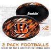 image:imageFranklin Sports NFL Cincinnati Bengals Mini Soft Kids Footballs  2 Pack of Kids Indoor  Outdoor Soft Sport Balls  4 Inch Team Toy Footballs for Kids  NFL Youth Fan Shop