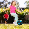 image:imageNERF Kids Mini Foam Soccer Ball  Freestyle Soft Indoor  Outdoor Youth Soccer Ball  ExtraGrip  Low Bounce NERF Foam  5 Inch Toy for Kids  Black  Blue